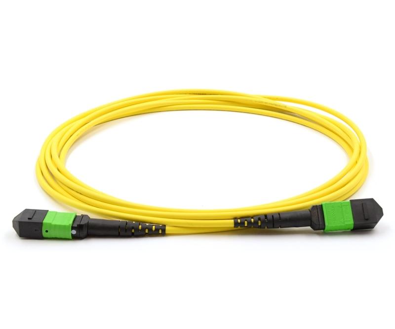 MTP-12 APC Female 12 Fibers OFNP/LSZH OS2 9/125 Single Mode Elite Trunk Cable, Yellow