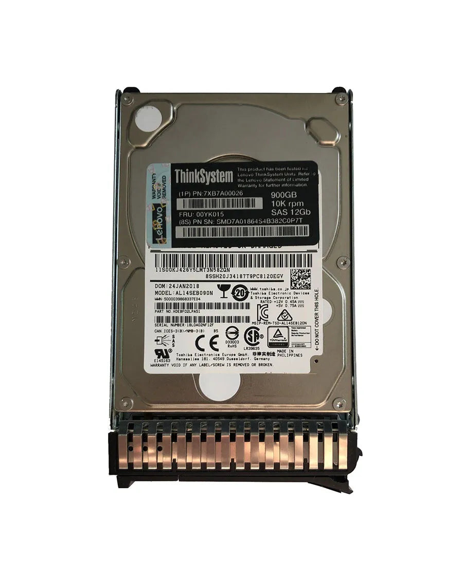 00YK015 - Lenovo 900GB 10000RPM SAS 12Gb/s 2.5-in Hard Drive