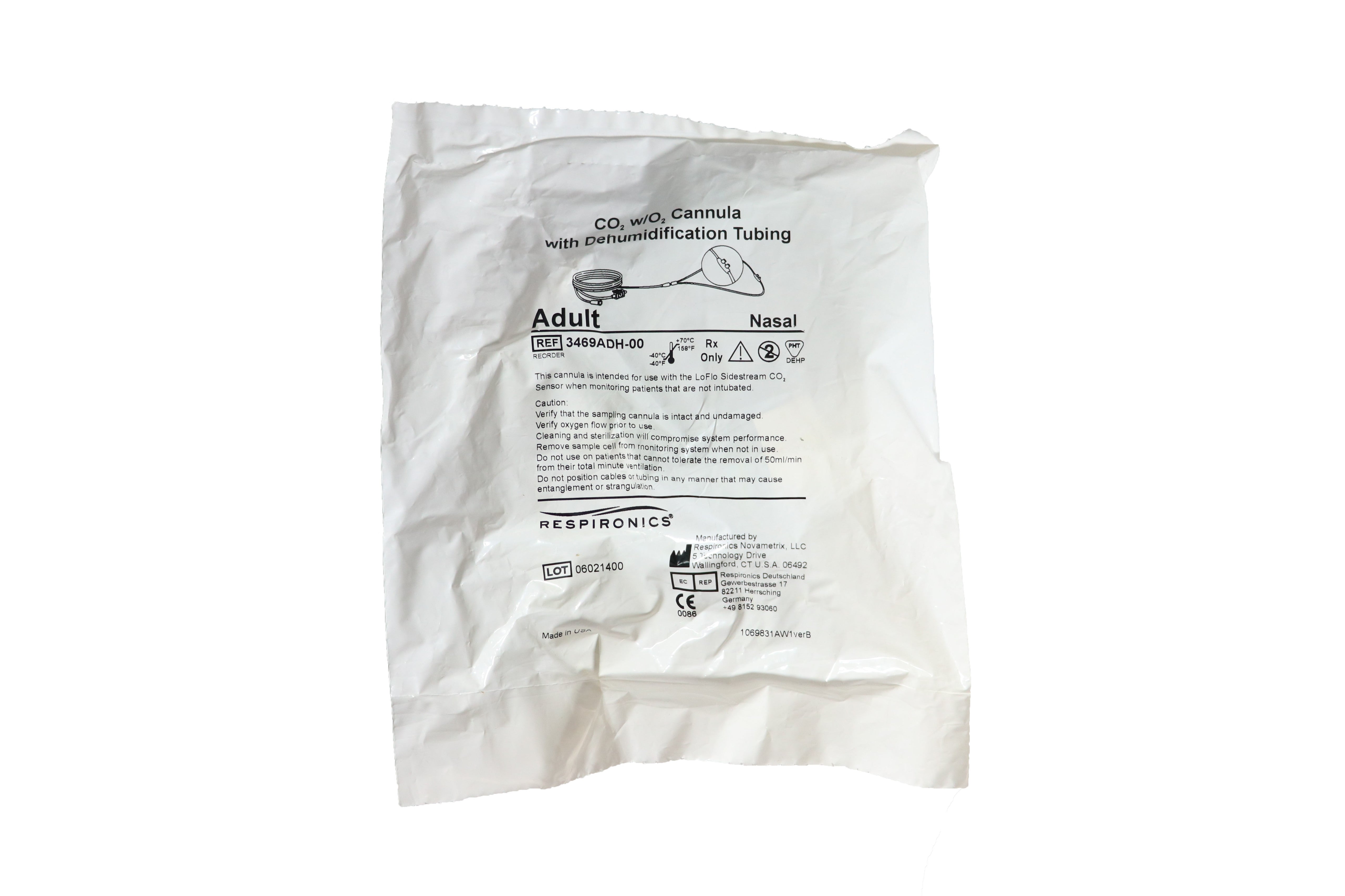 LoFlo CO2 Sampling O2 Delivery Cannula w/ Dehumidifcation Tubing (10/box (2067767-004