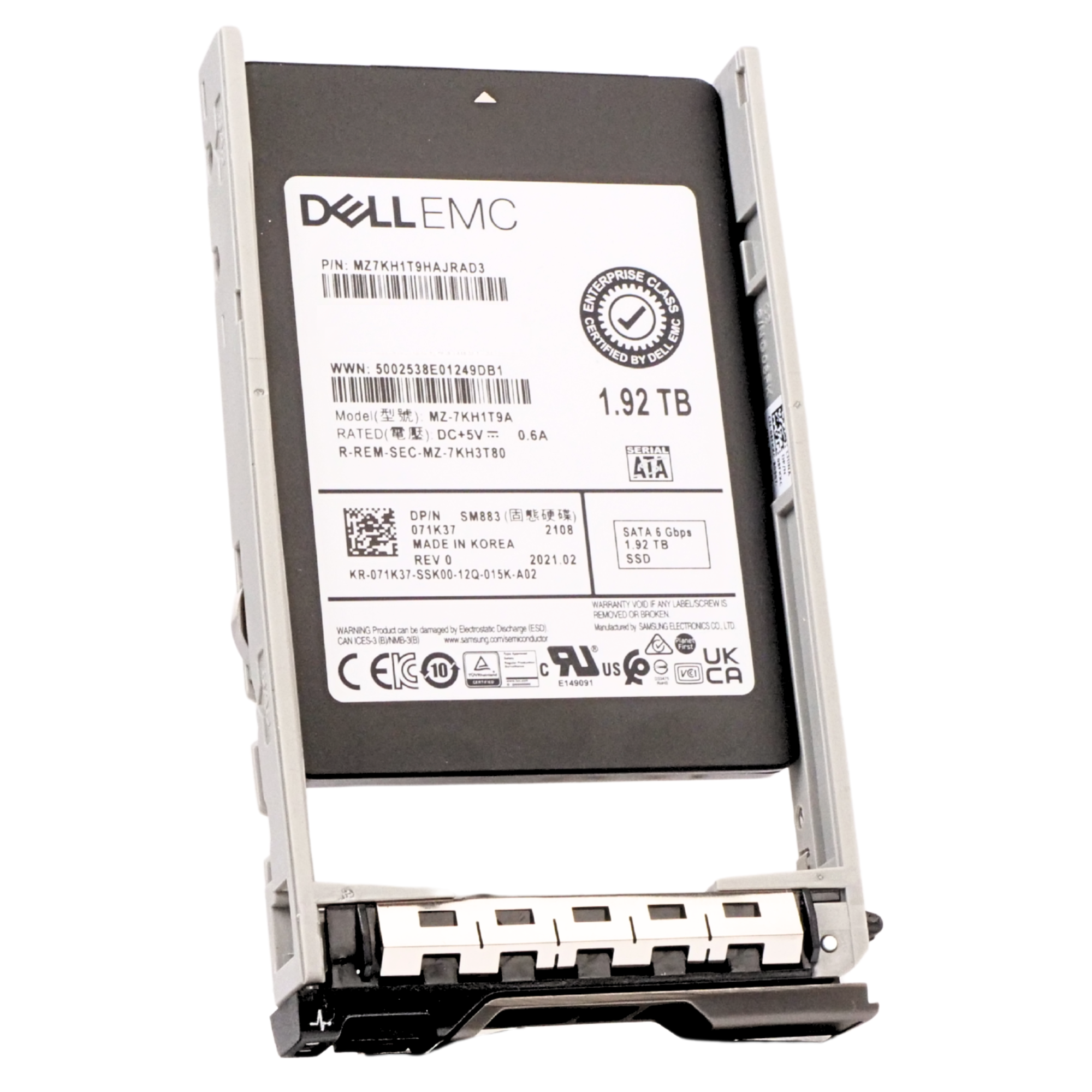 Dell G13 071K37 1.92TB 3 DWPD SATA 6Gb/s MLC 2.5in Refurbished SSD