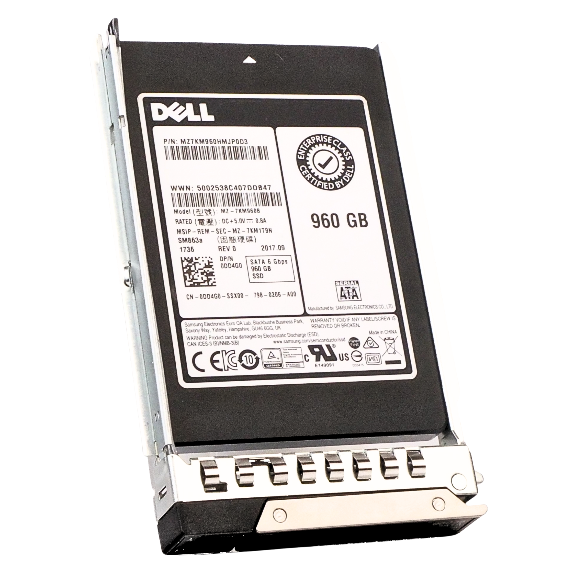Dell G14 0DD4G0 960GB 3 DWPD SATA 6Gb/s MLC 2.5in Recertified SSD
