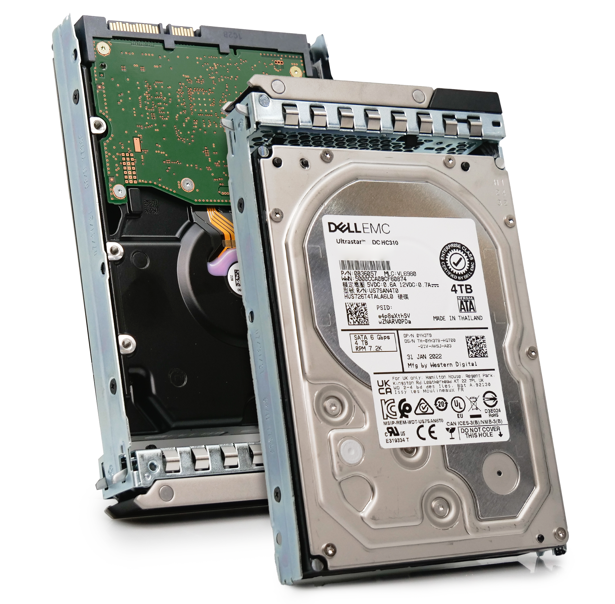 Dell G14 0YH3T9 4TB 7.2K RPM SATA 6Gb/s 512n 3.5in Refurbished HDD