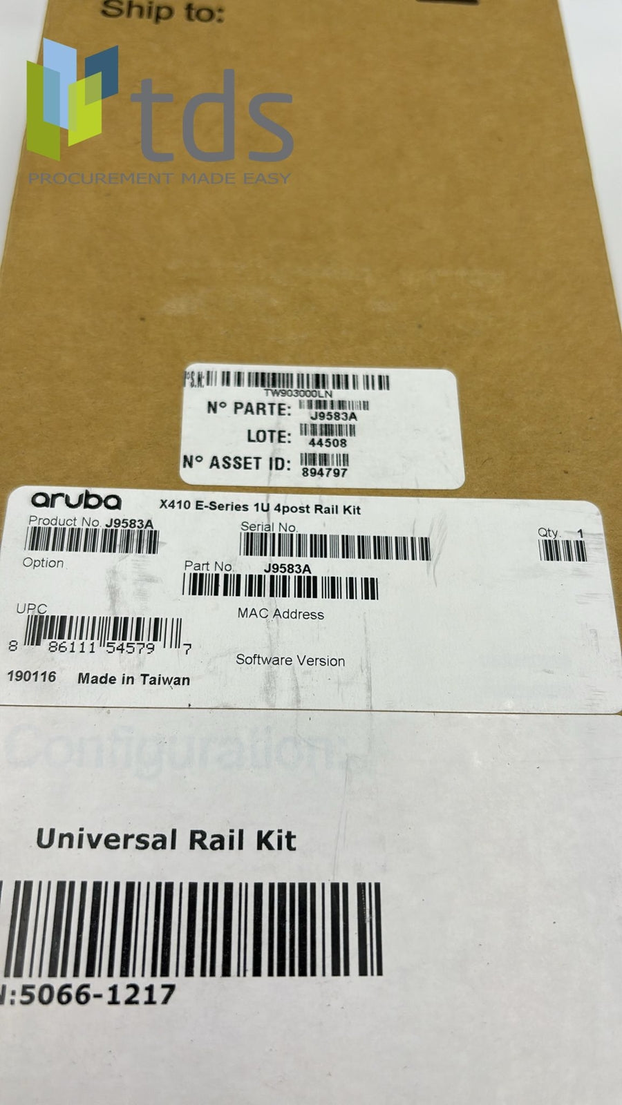 HPE J9583A X410 Rack Mount Kit - Detail | Alo Tech Solutions