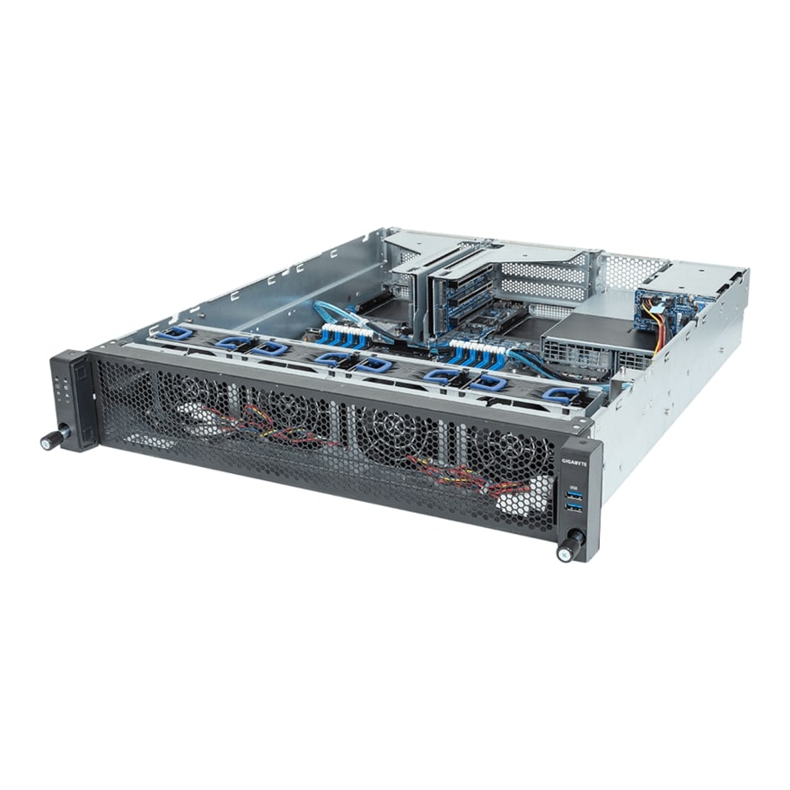 Gigabyte E263-S30 2U Rackmount Single Socket 4th Gen Intel Xeon Scalable Server - Short Depth Edge Platform - Redundant PSU