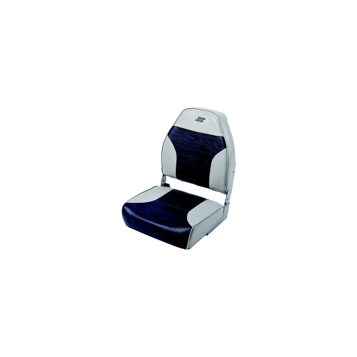 Wise Seats 8WD588PLS-660 Wise Mid Back Fishing Seat, Grey/Navy