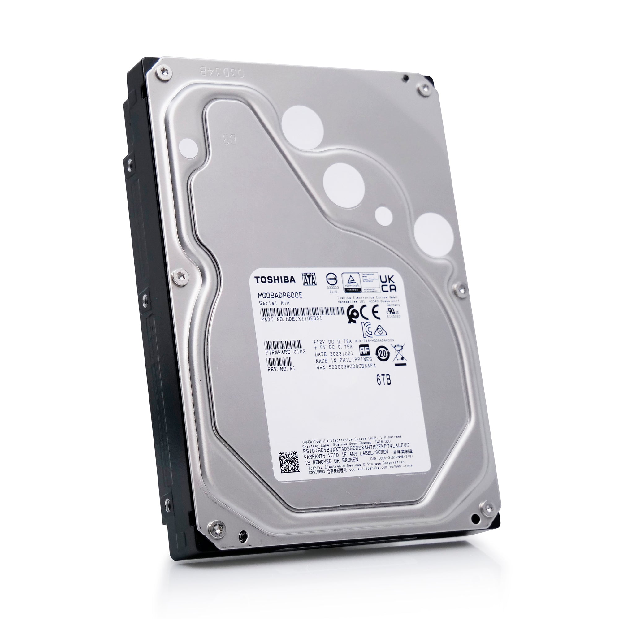 Toshiba MG08 MG08ADP600E 6TB 7.2K RPM SATA 6Gb/s 512e 3.5in Hard Drive