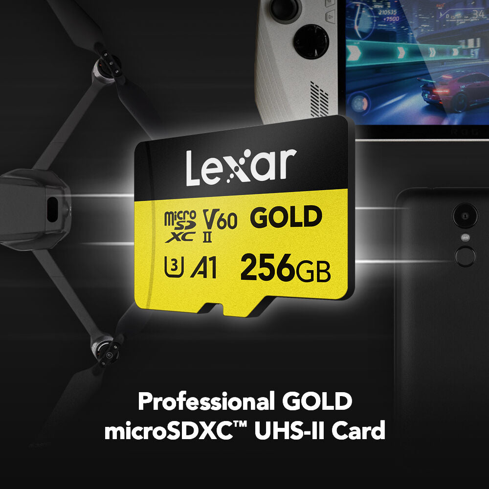 Lexar 256GB Micro SDXC UHS-II V60 U3 Memory Card