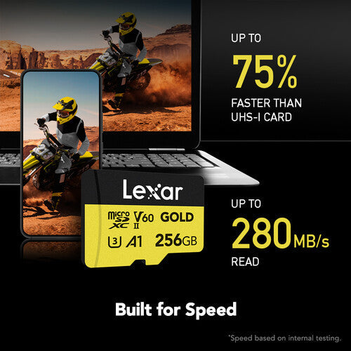 Lexar 256GB Micro SDXC UHS-II V60 U3 Memory Card