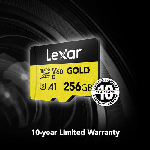 Lexar 256GB Micro SDXC UHS-II V60 U3 Memory Card