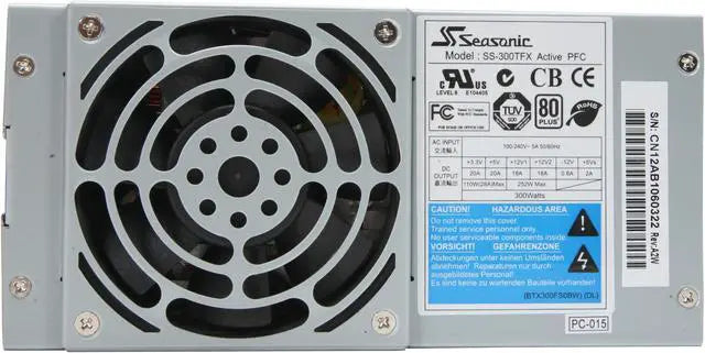 Alt view image 3 of 6 - SeaSonic SS-300TFX 300 W TFX12V 80 PLUS Certified Active PFC Power Supply - OEM