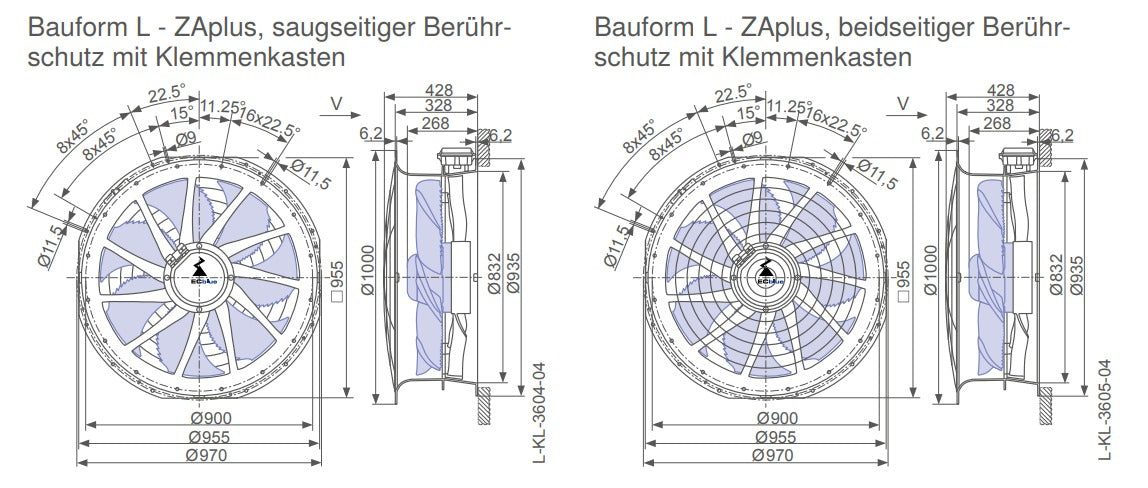 ZN080-ZIL.DG.V5P4 ZIEHL-ABEGG Axial Fan