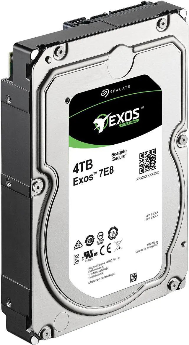 Seagate Exos Enterprise Capacity 3.5'' HDD 4TB 7200 RPM 512n SATA 6Gb/s 128MB Cache Internal Hard Drive ST4000NM0035