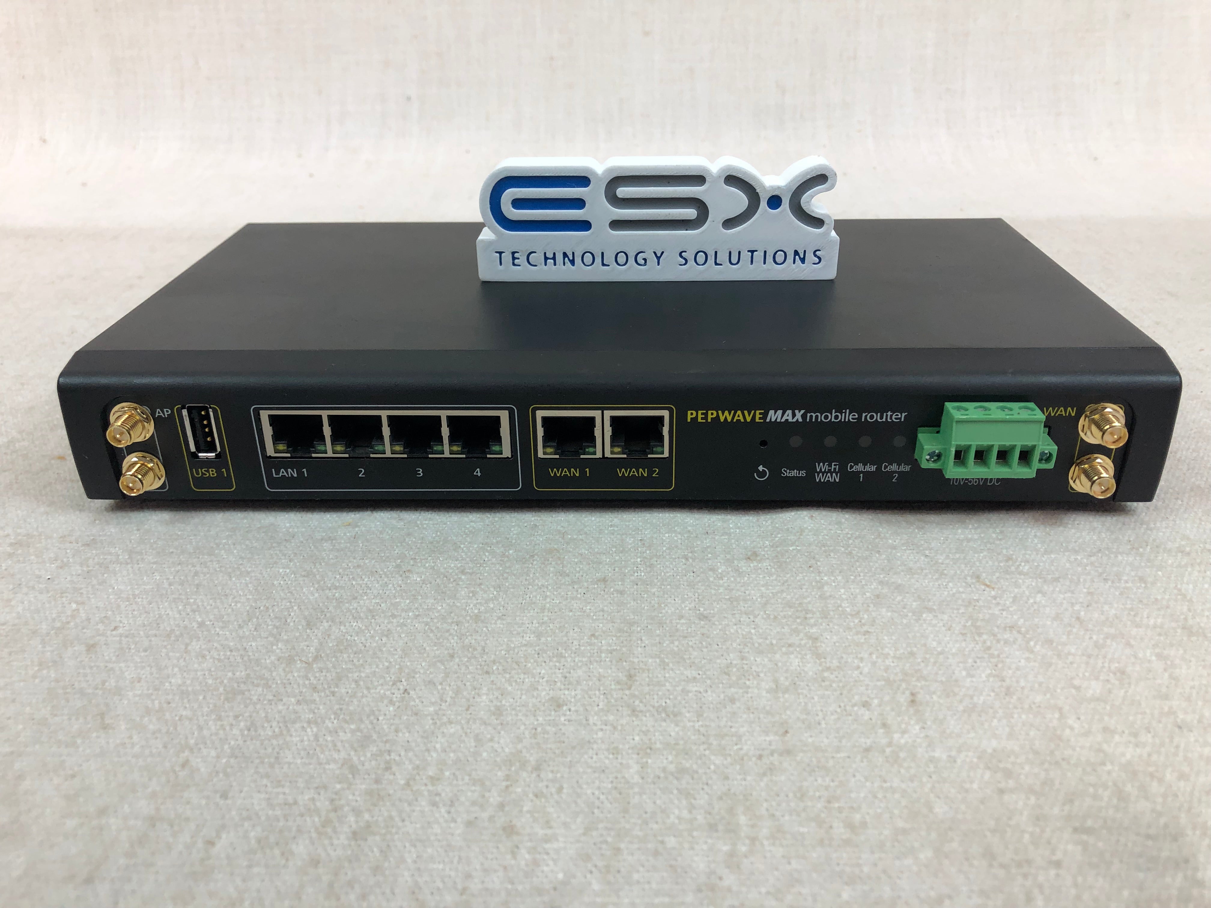 Peplink MAX HD2 Dual 4G LTE Mobile Router w/ AC Adapter + Rack Ears