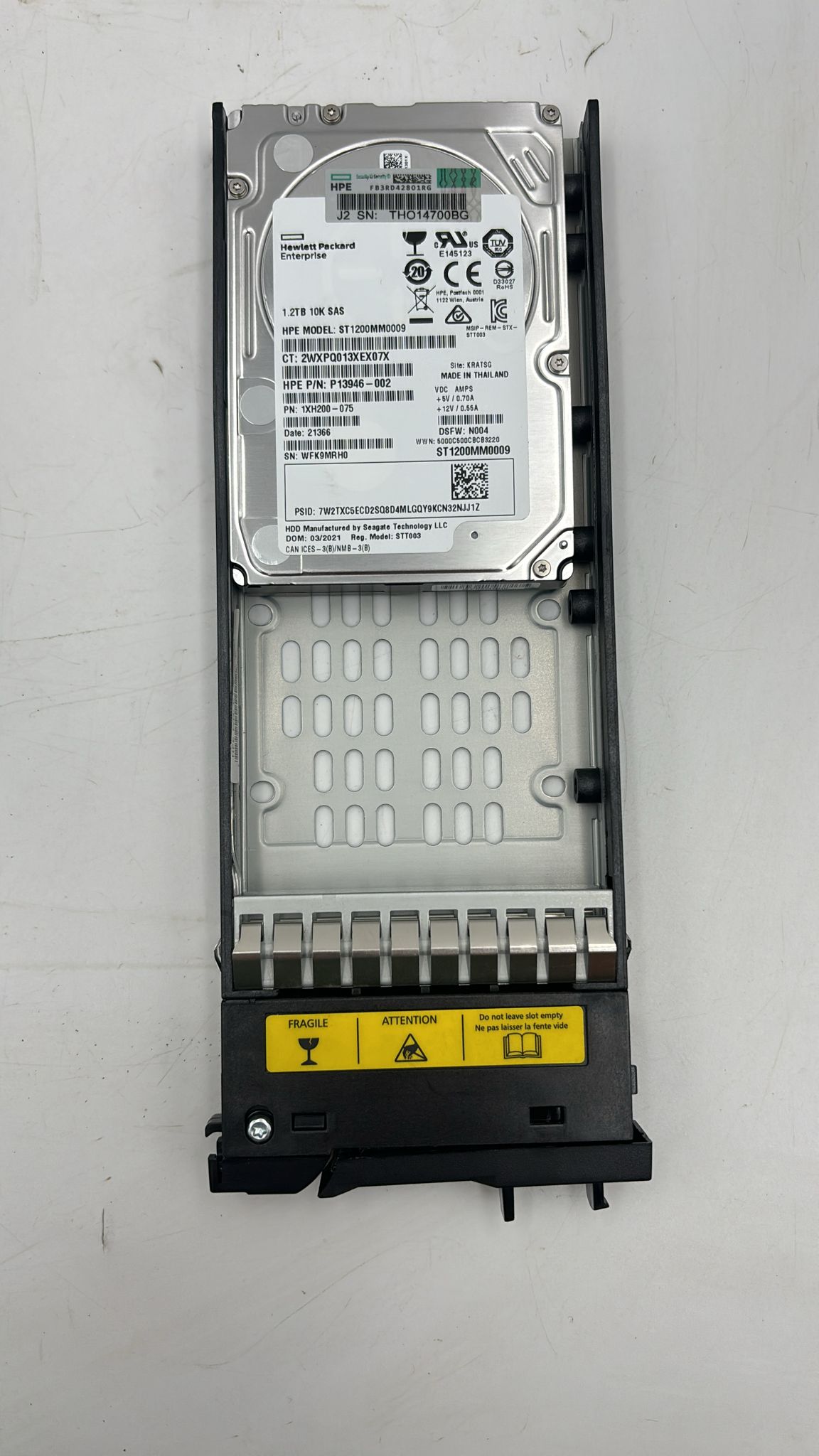 HPE P13245-001 1.2TB 10K 12G SAS SFF MSA P13946-002