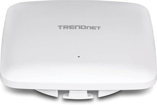 TRENDnet AX1800 Dual Band WiFi 6 PoE+ Access Point, TEW-921DAP, 1201Mbps (5GHz + 567Mbps (2.4Ghz, NDAA & TAA Compliant, MU-MIMO, Client Bridge, Supports up to WPA3 Encryption, White