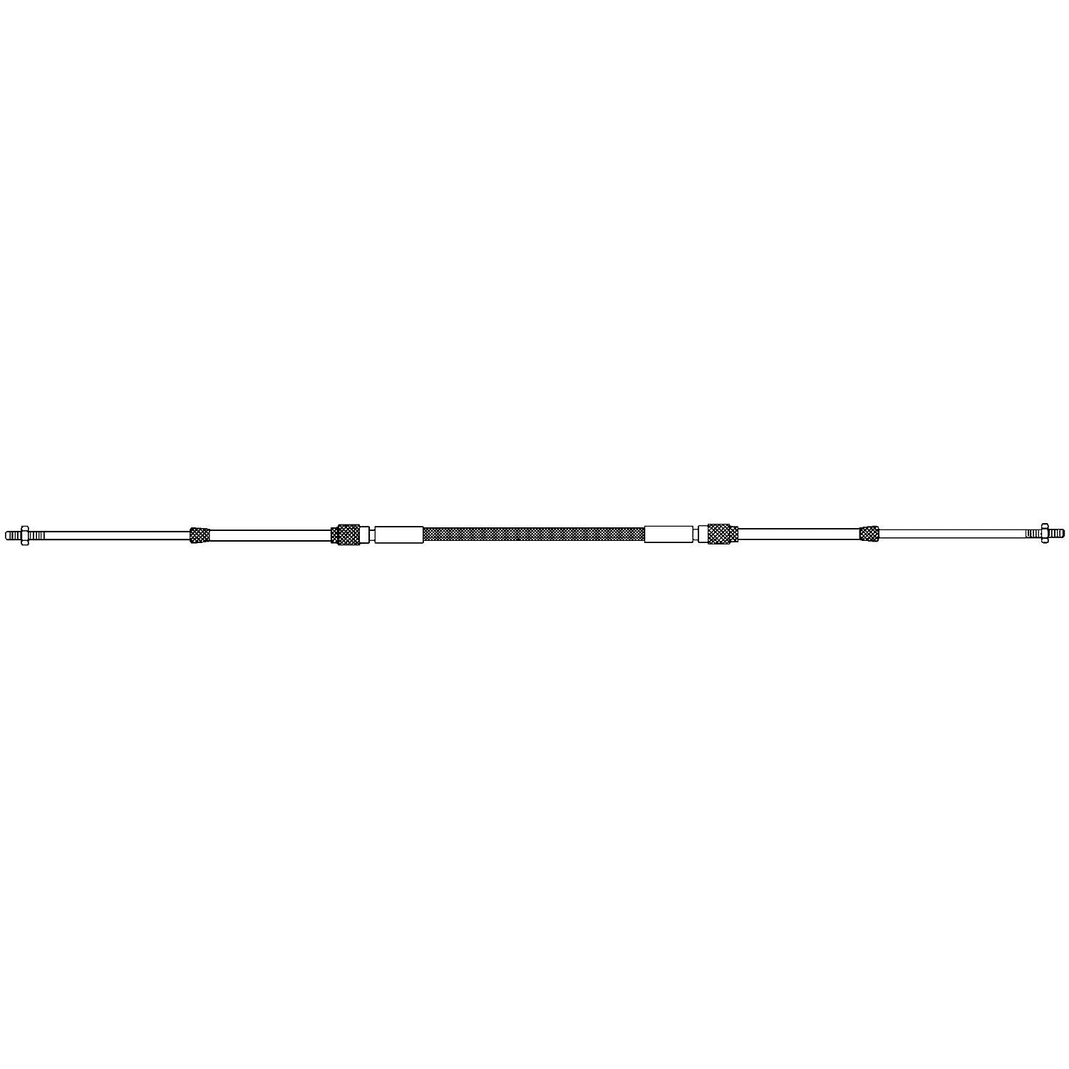 Uflex USA C8X17 Uflex C8X17 UFLEX C8 3300 Type Premium Universal Style Engine, Control Cable 10-32 UNF, 17'