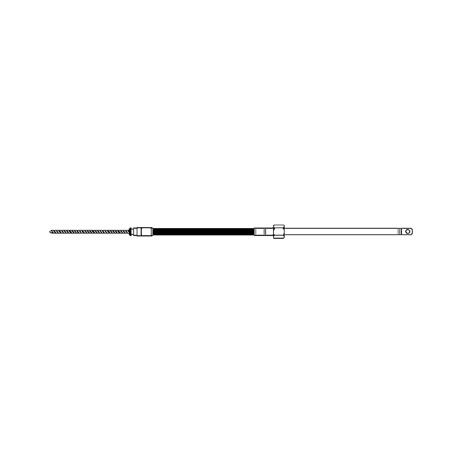Uflex M66X22 Rotary Steering Cable, Universal QC (Replaces Uflex, Morse 290, Teleflex SSC62), 22'