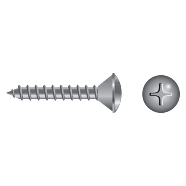 Seachoice BP0594SC 59988 Stainless Steel Phillips Machine Screw Oval Head