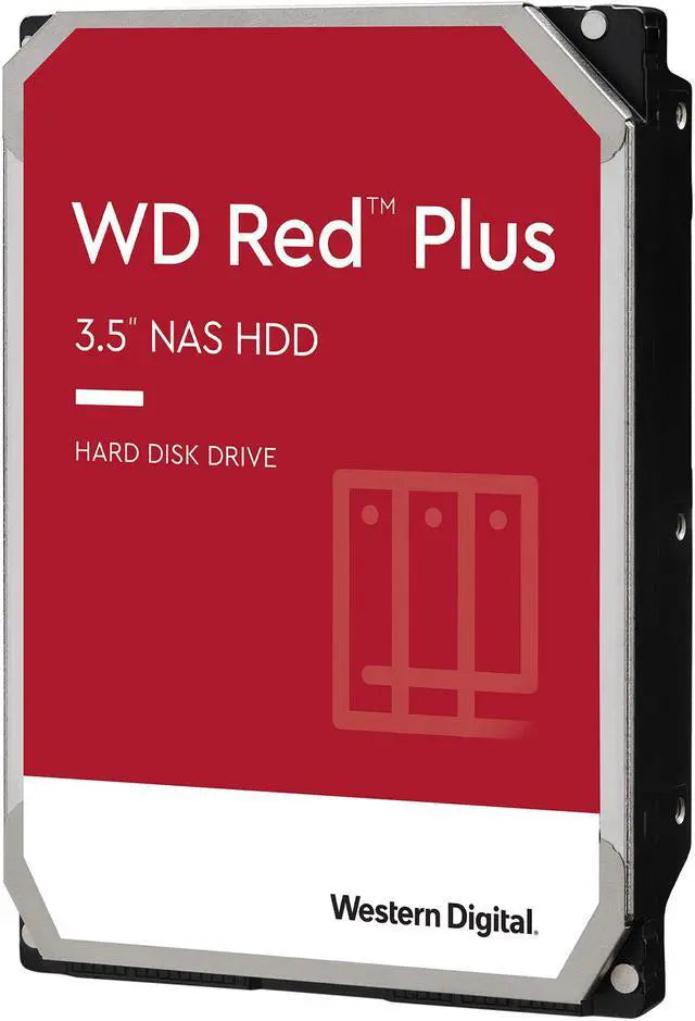 WD Red Plus 14TB NAS Hard Disk Drive - 5400 RPM Class SATA 6Gb/s, CMR, 512MB Cache, 3.5 Inch - WD140EFFX