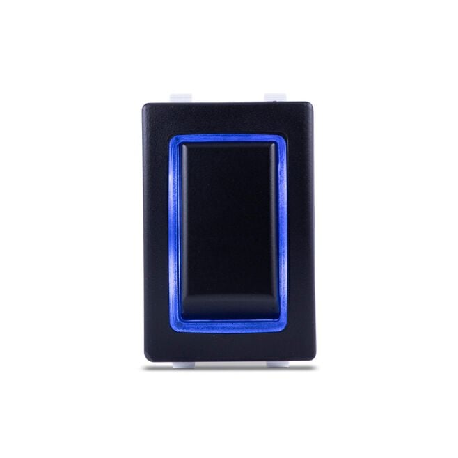 Sierra RK40620B Rocker Switch w/Halo LED Light, (ON) OFF, SPST, Blue
