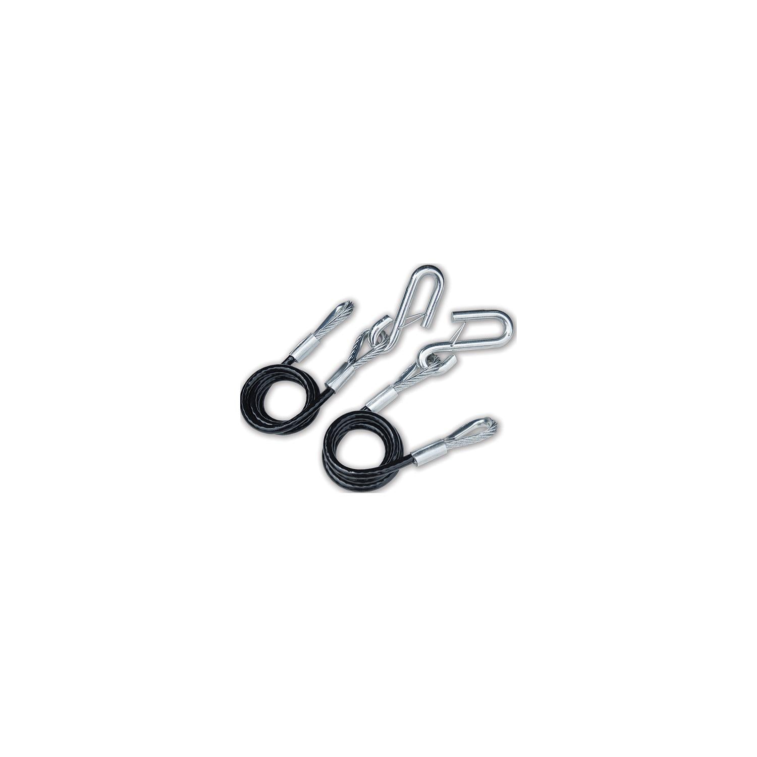 Tie Down Engineering 59545 36" Black Vinyl Jacketed Hitch Cables w/ "S" Hooks, Sold as Pair
