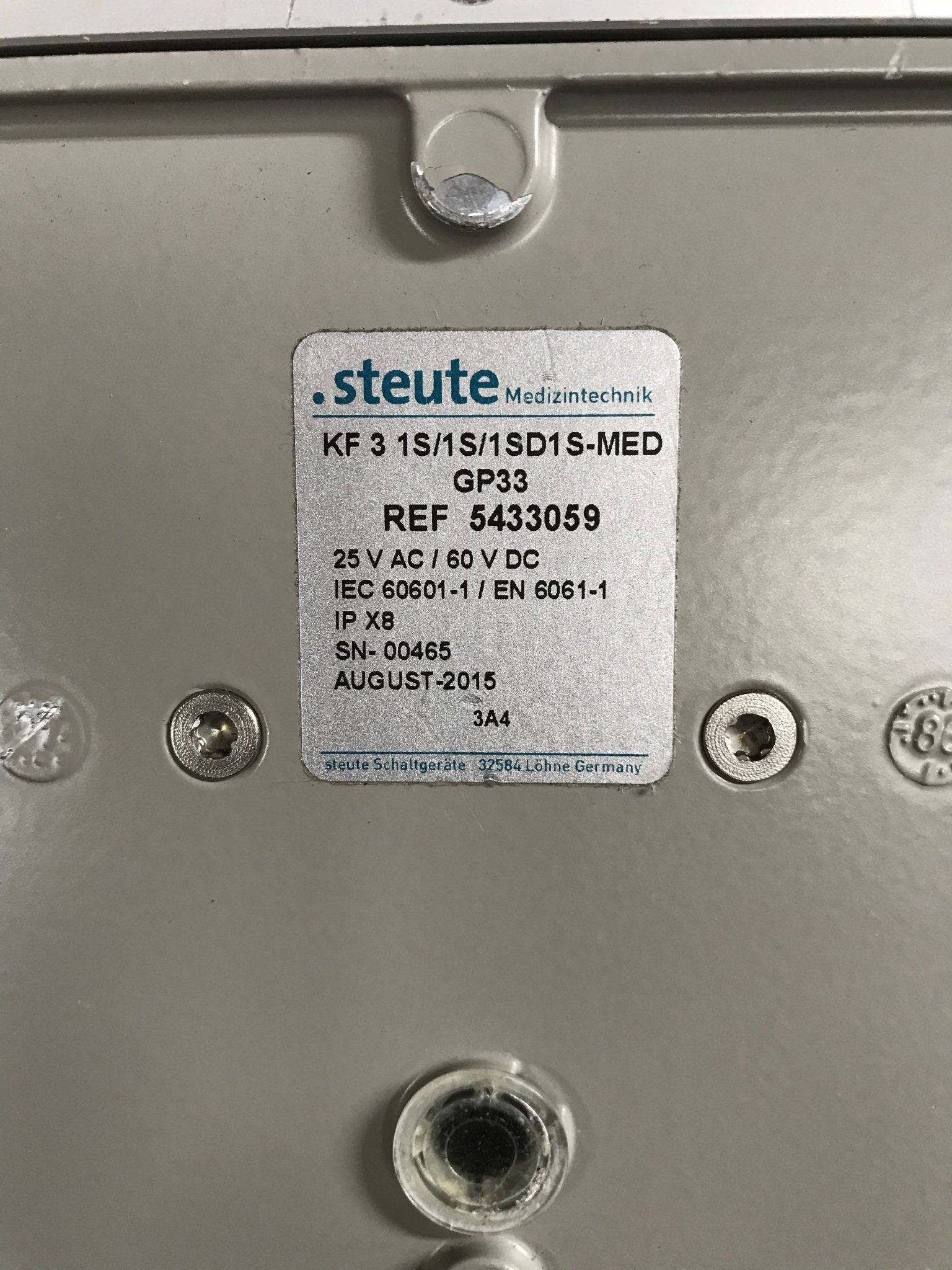 3 Pedal Foot Switch (KF3 1S/1S/1SD1S-MED Steute