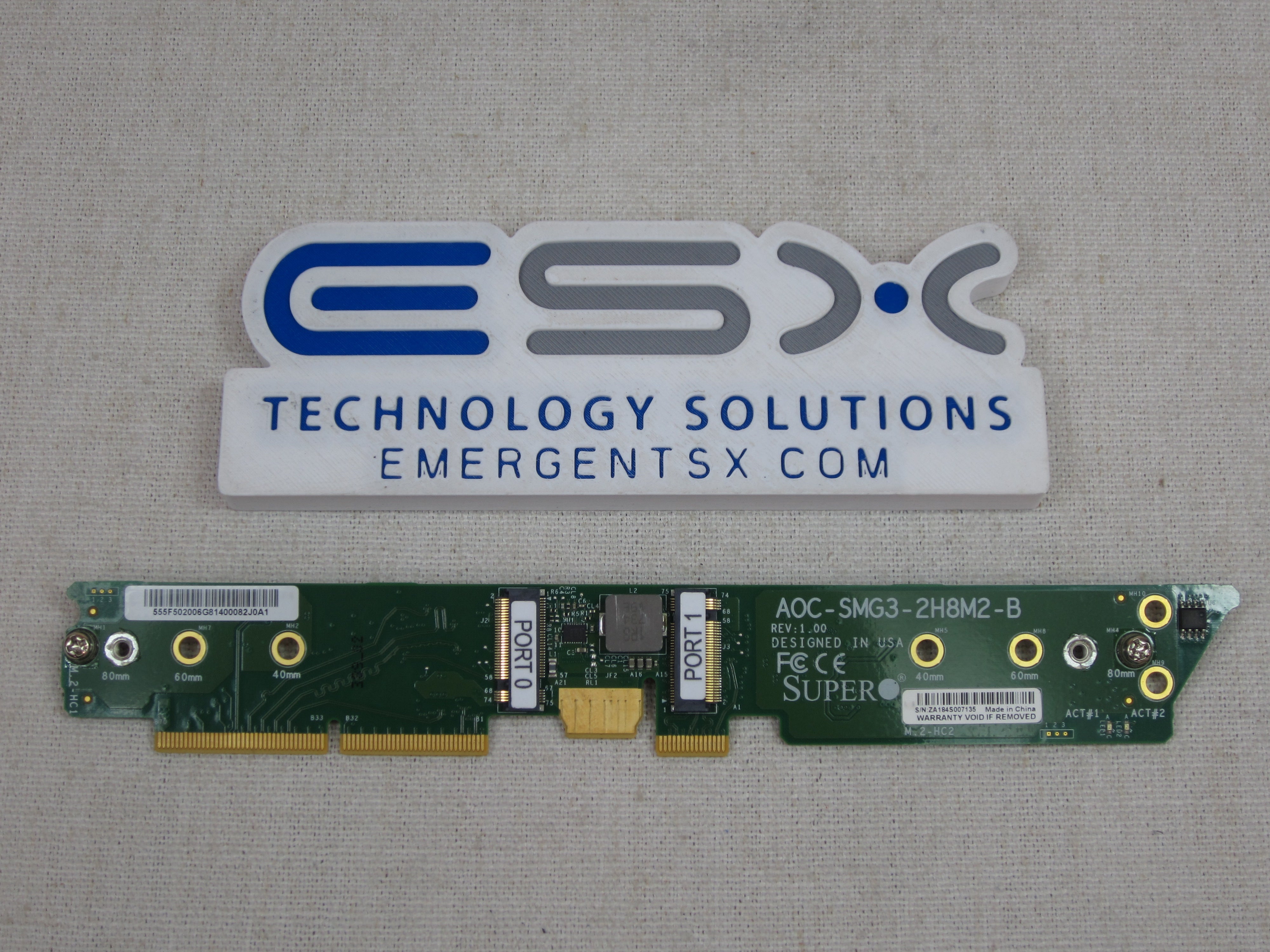 Supermicro AOC-SMG3-2H8M2-B SATA/NVMe M.2 Hybrid Carrier Card for BigTwin Server