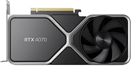 NVIDIA GeForce RTX 4070 Founder's Edition (FE Graphics Card - Titanium and Black (Renewed