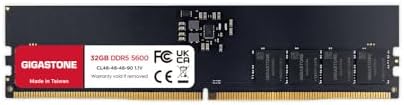 【DDR5 RAM】 GIGASTONE 32GB Kit (2x16GB) DDR5 4800MHz PC5-38400 CL 40-40-40-77 1.1V UDIMM 288 Pin Unbuffered Non ECC PC Desktop Memory Module Upgrade|B0CB38GYPZ