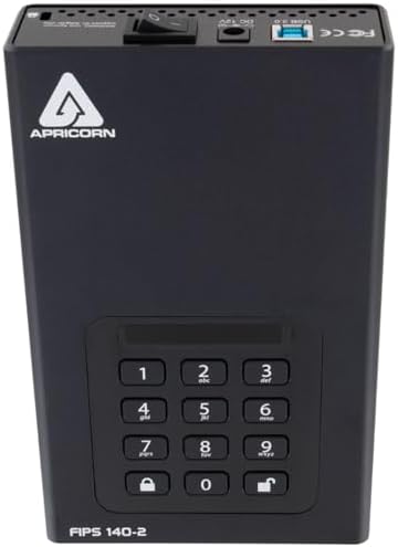 Apricorn Aegis Padlock DT 2TB USB 3.0/USB 2.0 External Hard Drive, Black|B00KADVVTQ