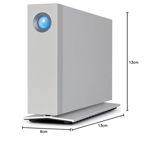 LaCie d2 Thunderbolt 3 8TB External Hard Drive Desktop HDD – Thunderbolt 3 USB-C USB 3.0, 7200 RPM Enterprise Class Drives, for Mac and PC Desktop, 1 Month Adobe CC (STFY8000400)|B06XYTCX69