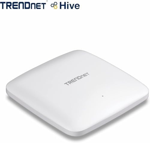 TRENDnet AX1800 Dual Band WiFi 6 PoE+ Access Point, TEW-921DAP, 1201Mbps (5GHz + 567Mbps (2.4Ghz, NDAA & TAA Compliant, MU-MIMO, Client Bridge, Supports up to WPA3 Encryption, White