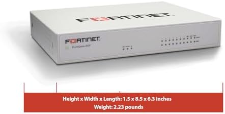 FortiGate-60F Firewall Appliance - 10 Gigabit Ethernet RJ45 Ports, Includes DMZ, WAN & Internal Ports (Appliance Only, No Subscription (FG-60F
