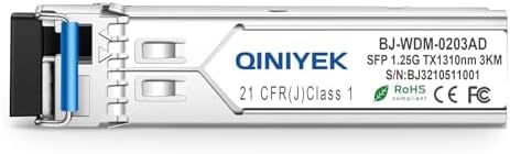 A Pair 10G BIDI SFP+ Single Mode Fiber Module, 10Gb SFP+ LC LR 1270nm 1330nm, Bidi Gbic for Cisco SFP-10G-BXD-I (1330nm-TX/1270nm-RX) / SFP-10G-BXU-I (1270nm-TX/1330nm-RX),10~20KM, with DOM|B0CYC6P6KF