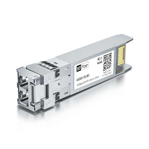 H!Fiber 10G Multimode SFP+ LC Module, 10GBase-SR Fiber Transceiver for Cisco SFP-10G-SR, Meraki MA-SFP-10GB-SR, Ubiquiti UniFi UF-MM-10G, Mikrotik, Netgear and More (MMF,850nm,300m,DDM)|B06XDV3ZYW