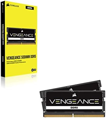 CORSAIR Vengeance SODIMM DDR5 RAM 32GB (1x32GB 4800MHz CL40-40-40-77 1.1V Intel AMD Laptop Notebook Memory - Black (CMSX32GX5M1A4800C40