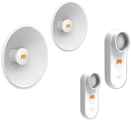 N5-X20 4.9-6.4 GHz Modular Twist-on Antenna 250mm Dish for C5x only 20 dBi gain 2PACK with C5x 4.9-6.4GHz 8dBi Radio for PTMP/PTP 2PACK