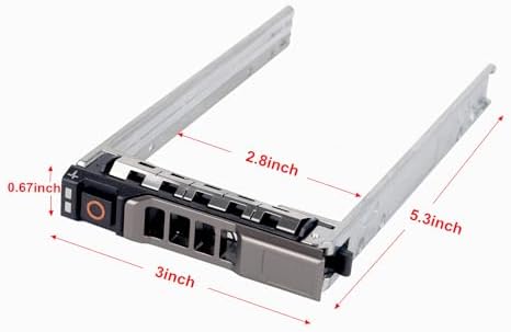 Hard Drive Tray Caddy 2.5 SSD Bracket G176J Hard Drive Bracket Compatible with Dell PowerEdge R410 R610 R710 R620 R720 T320 T420 R630 R730 T440 T640, 2 Pack|B0D2KVZ9XK