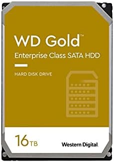 Western Digital - WD Gold 16TB Enterprise Class Hard Disk Drive – 7200 RPM Class SATA 6Gb/s 512MB Cache 3.5 Inch HDD - WD161KRYZ|B093WDP7KN