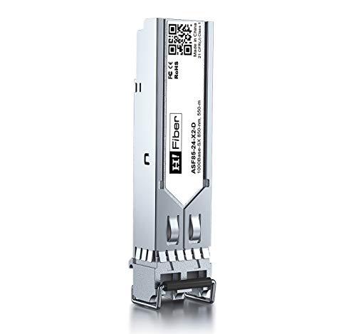 H!Fiber 1.25G Single Mode SFP LC Module, 1000Base-LX/LH Fiber Transceiver for Cisco GLC-LH-SMD, Meraki, Ubiquit UniFi, TP-Link, Fortinet, Intel, Netgear, Mikrotik and More (SMF,1310nm,20km,DDM) 2 Pack|B07B4B33N6