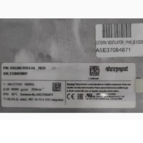 K3G280-RR03-H4 200-277V 2.0A 460W 2550RPM Cooling Fan 250mm