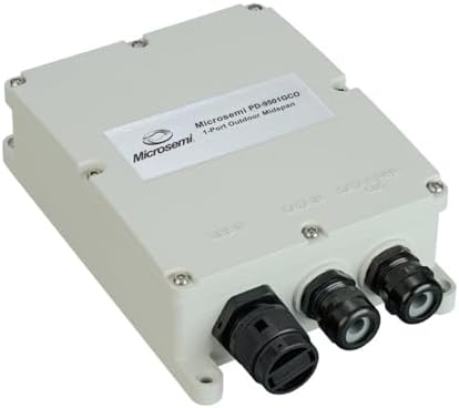 Microsemi Single-port, 60W outdoor PoE midspan, IEEE 802.3at-compliant, extended temperature range, worldwide use - 54 V DC Output - 1 x 10/100/1000Base-T Input Port(s - 1 x 10/100/1000Base-T Output