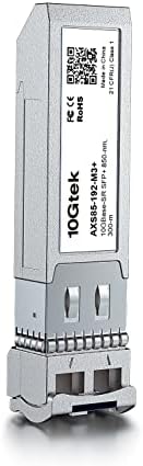 10GTEK 10GBase-SR SFP+ LC Transceiver, 10G 850nm Multimode SFP Module, up to 300 Meters, for Cisco SFP-10G-SR, Meraki MA-SFP-10GB-SR, Ubiquiti UniFi UF-MM-10G, Fortinet, TP-Link and More, Pack of 2|B08BP55663