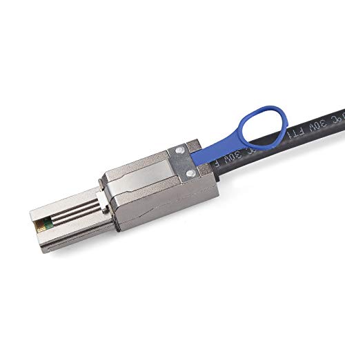 10Gtek QSFP (SFF-8436) to SFF-8088 DDR Hybrid Mini SAS Cable, External Copper SAS Cable for NetApp DS4243 DS4246 DS2246, 100-Ohm, 0.5-m(1.6ft)|B07Y4ZKQJB