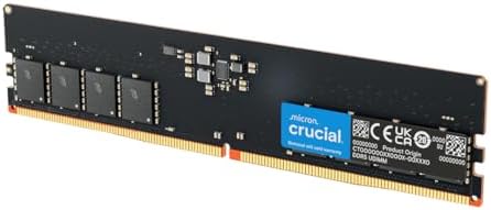 Crucial 64GB DDR5 RAM Kit (2x32GB), 4800MHz CL40 Desktop Memory, UDIMM 288-Pin, Compatible with 13th Gen Intel Core and AMD Ryzen 7000 - CT2K32G48C40U5|B09HW6ZJV5
