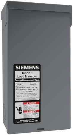 SIEMENS Inhab Load Manager, Intelligent and Programmable Energy Management System- Avoid Costly Panel Upgrades, UL Certified Grey