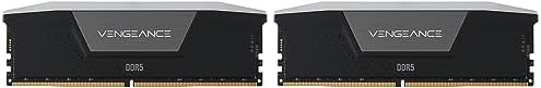 CORSAIR Vengeance RGB DDR5 RAM 16GB (2x8GB 5200MHz CL40 Intel XMP iCUE Compatible Computer Memory - Black (CMH16GX5M2B5200C40