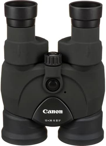 Canon 12x36 is III Image Stabilized Binoculars (9526B002 + Sling Backpack + AA Rechargeable Batteries + Cleaning Kit (Renewed