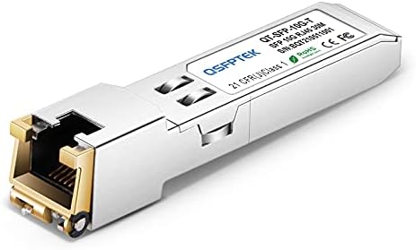 QSFPTEK 10GBASE-T SFP+ to RJ45 Module, 10Gb Copper RJ-45, Mini gbic SFP to Ethernet Network Optical Copper Transceiver Compatible with Dell GP-10GSFP-T, up to 30m|B0BX6G2CT6