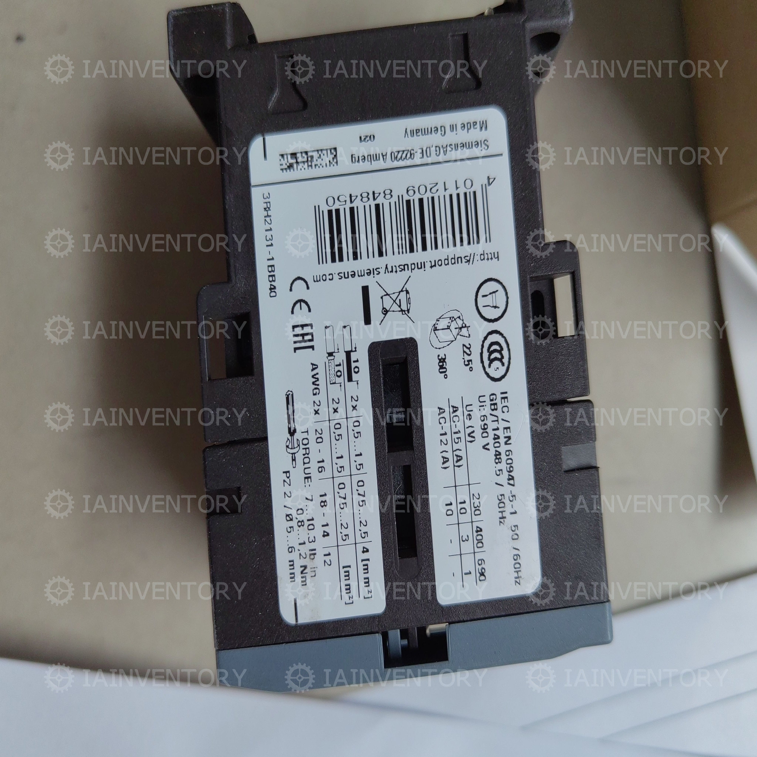 Siemens 3RH2131-1BB40 Contactor Relay